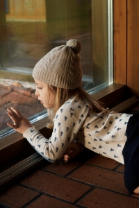 Preview: FUB Mütze Wolle - oatmeal